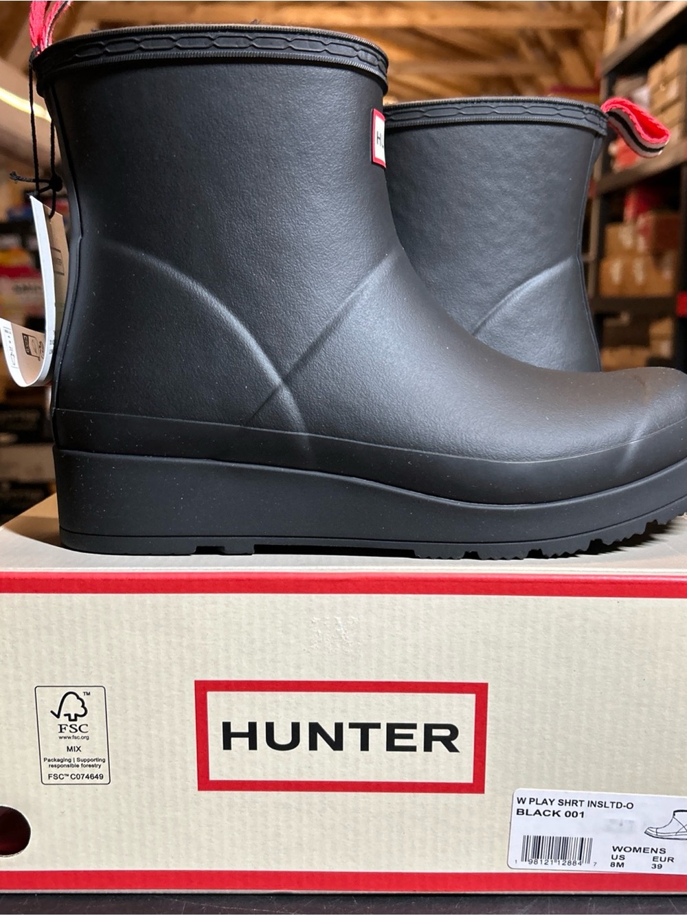Women’s Hunter Play Short Insulated Rain Boots Size 8